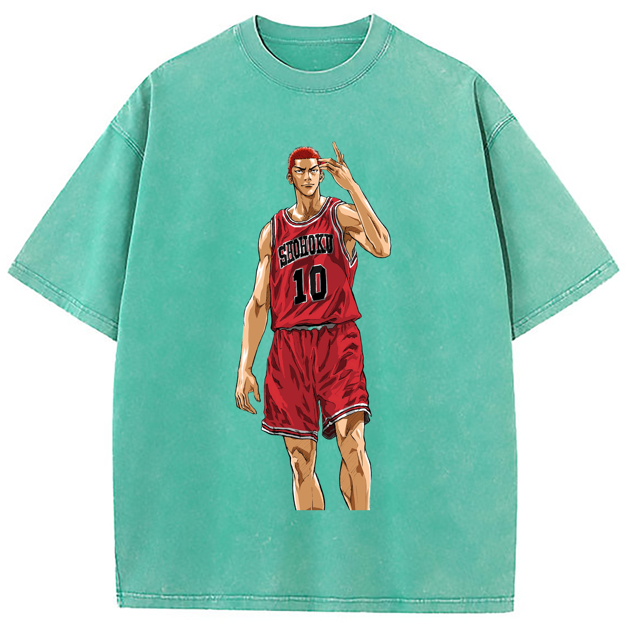（画像用） SLAM DUNK／スラムダンク 綿100% ヴィンテージ風 半袖Tシャツ（フロントプリント）